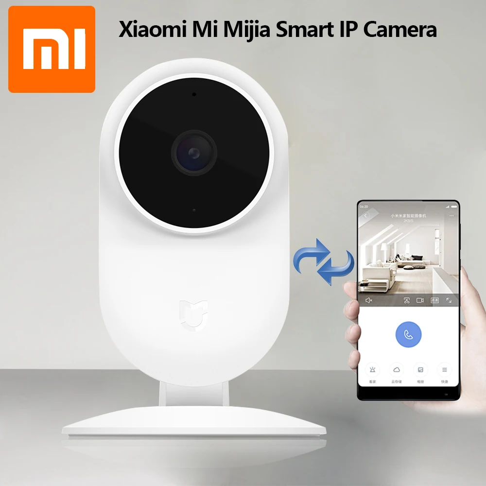 

Original Xiaomi Mijia 1080p Smart Web IP Cam 2018 newest Xiaomi HD Smart Home Devices 130 degrees 2.4G/5G Wifi Night Vision Cam