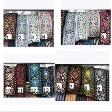 6 jardas/lote de largura 5cm tecido jacquard fita guarnições totem flores design para vestuário correias acessório LS-781