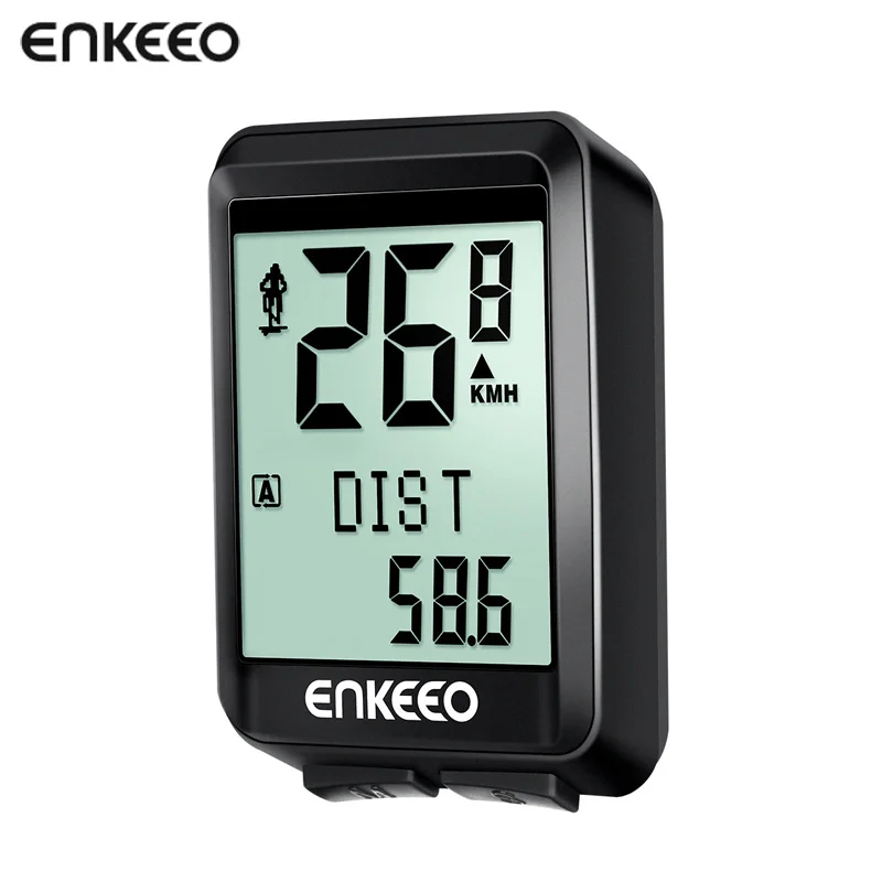 

Enkeeo BKV-1537 Wireless Bicycle Computer Stopwatch Bike Speedometer 2.4G Transmission with Cadence Sensor Bikes Odometer