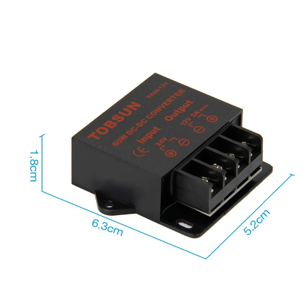 24 В до 12 В 5A 60 Вт DC преобразователь трансформатор понижающий модуль регулятор напряжения переключатель питания адаптер для светодиодной ленты