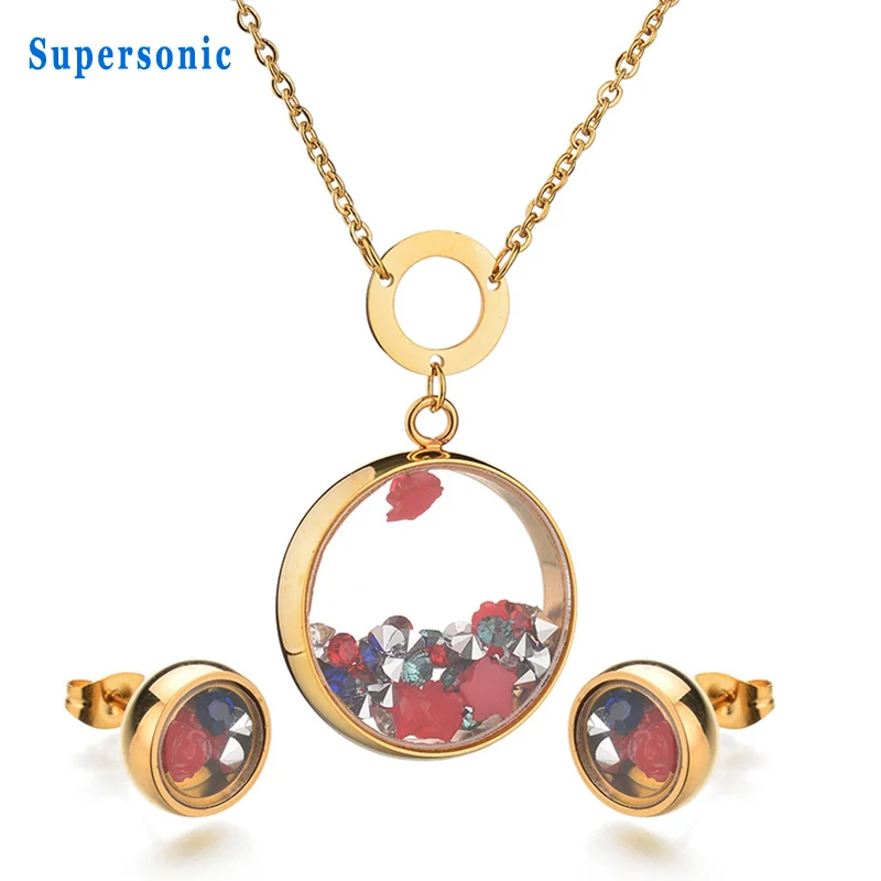 2017 New Fantastic Style Floating Locket Charm Bridal Jewelry Set