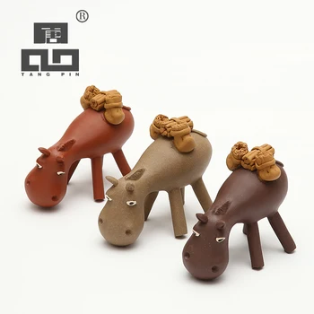 

TANGPIN yixing purple clay tea pets donkey cute zisha tea accessories