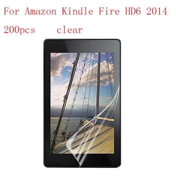 

Transparent Tablet LCD film Screen Protector for Amazon Kindle Fire HD6 2014 9H Anti-scratch without retail packing 200pcs/lot