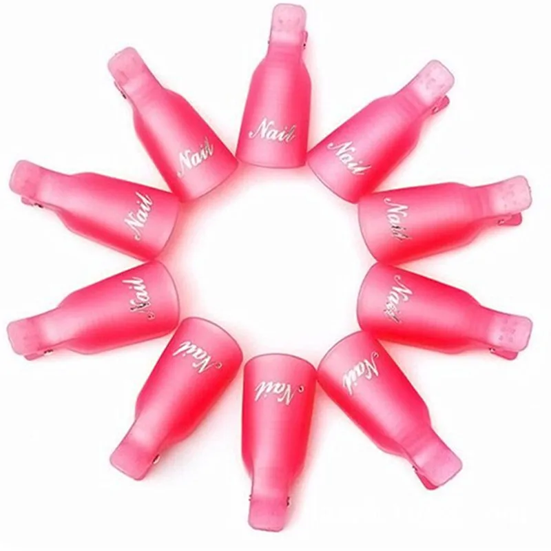 

10PCS Nail Art Tools Plastic Gel Polish Remover Caps Clip Nail Manicure Remover Nail Gel Polish Caps For Nail Soaker Caps