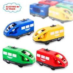 2019 Новый Дети Электрический поезд игрушки Магнитные деревянные Слот литье электронных машины игрушки в подарок на день рождения для Для