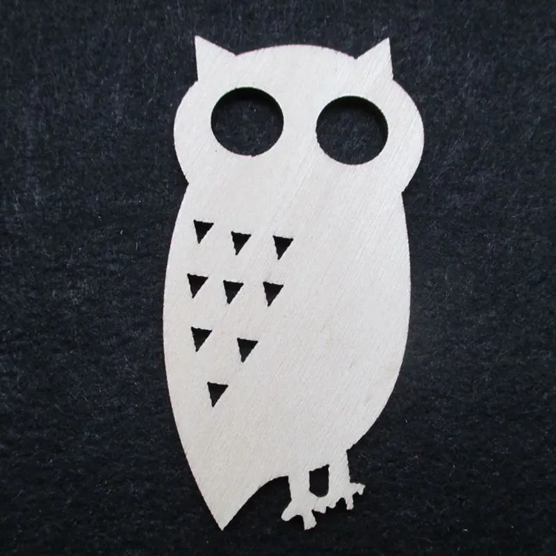 

36pcs/bag 78*38mm owl wood cutting arts Wood Crafts Wedding decoration children teaching DIY accessories A123