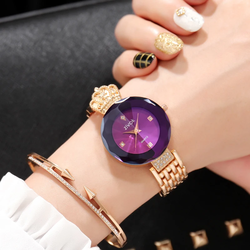 

Luxury ZIVOK Brand Women Bracelet Watches Rose Gold Fashion Quartz Wrist Watch Clock Women Relogio Feminino Girls Lovers Watch
