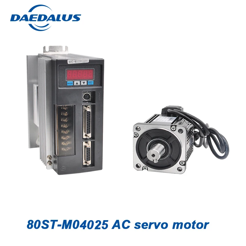 

1000W AC Servo motor 80ST-M04025 220V servomotor Single-Phase ac drive servo motor for cnc motor speed control
