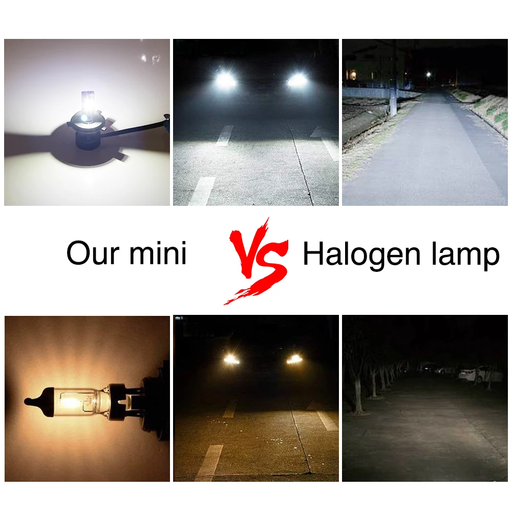 BraveWay Super LED H11 Lamp 16000LM H4 LED Headlights for Cars H1 H4 H7 H3 HB3 HB4 9005 Turbo Bulbs for Auto Lights 12V