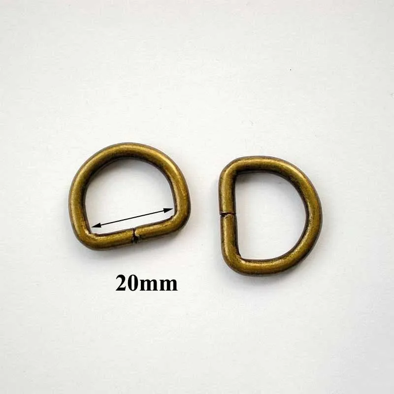 ID20mm Meetee ID20/25/32/38 мм 5 шт. кольцо в виде буквы D Регулируемая металлическая пряжка для сумки бикини с поясом открывающийся крючок ручной работы аппаратных аксессуаров BF209 - Цвет: ID20mm