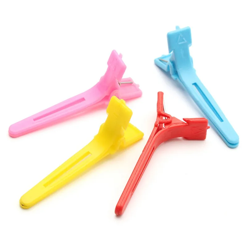

65 Pcs/Set Plastic Colorful Alligator Hair Clips Hairdressing DIY Fix Section Holding Hair Clip Hair Accessories Free Shipping