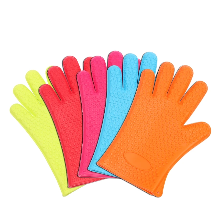 Pot Holders Silicone Glove Cooking BBQ Oven Pot Holder Mitt Kitchen
