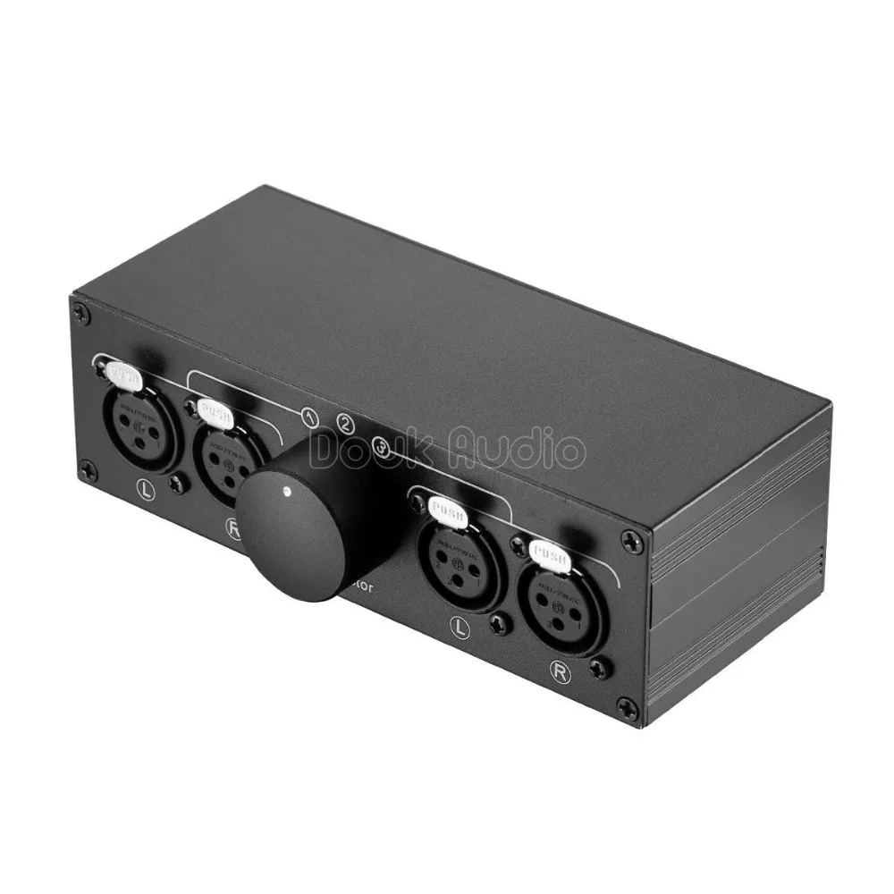 Стерео аудио переключатель Little Bear MC103 3(1) IN 1(3) OUT XLR Balance Пассивный Селекторный