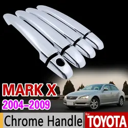 Для Toyota Mark X 2004-2009 роскошный хром Ручка крышки отделки 2005 2006 2007 2008 2009 автомобилей Интимные аксессуары стикеры стайлинга автомобилей