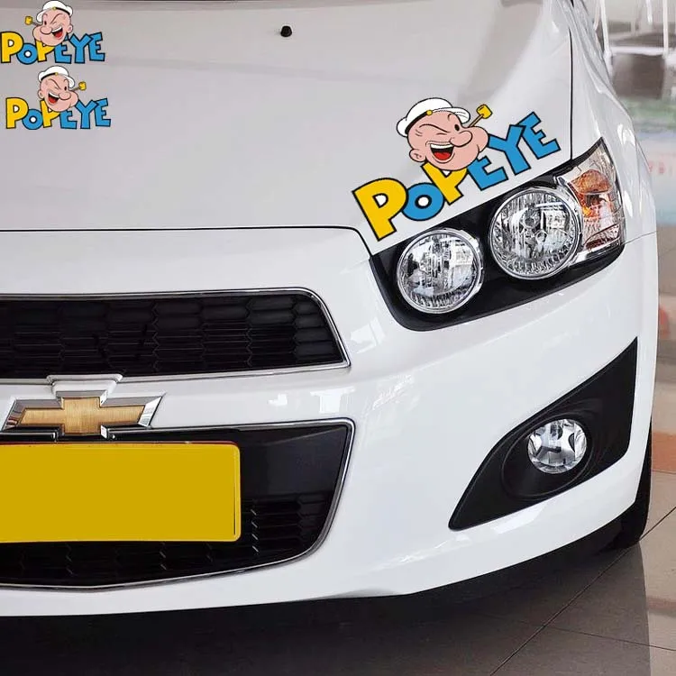 Free shipping New style Popeye sticker the car lamp eyebrow and whole body decoration accessories stickers for cruze so on |