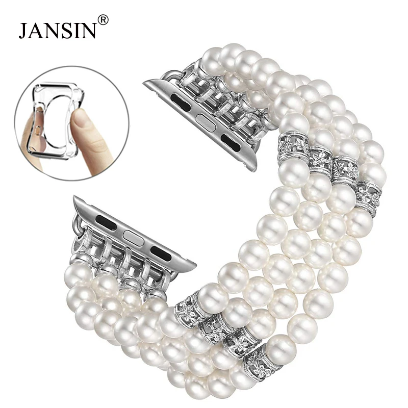 Achat Bijoux montre bracelet + étui pour Apple bracelets de montre 38mm 40mm 40mm 42mm bracelet femmes bracelet pour iwatch série 5 4 3 2 1 couverture