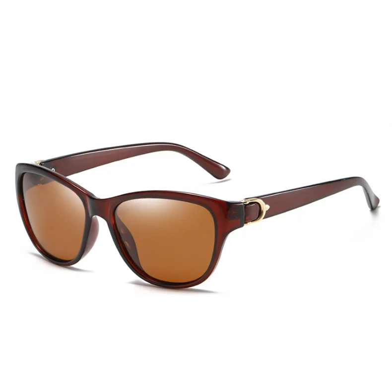 GRFISIA Роскошные брендовые дизайнерские очки для вождения солнцезащитные очки Женские Элегантные Солнцезащитные очки женские очки для вождения Oculos G583 - Lenses Color: Clear Tea Frame