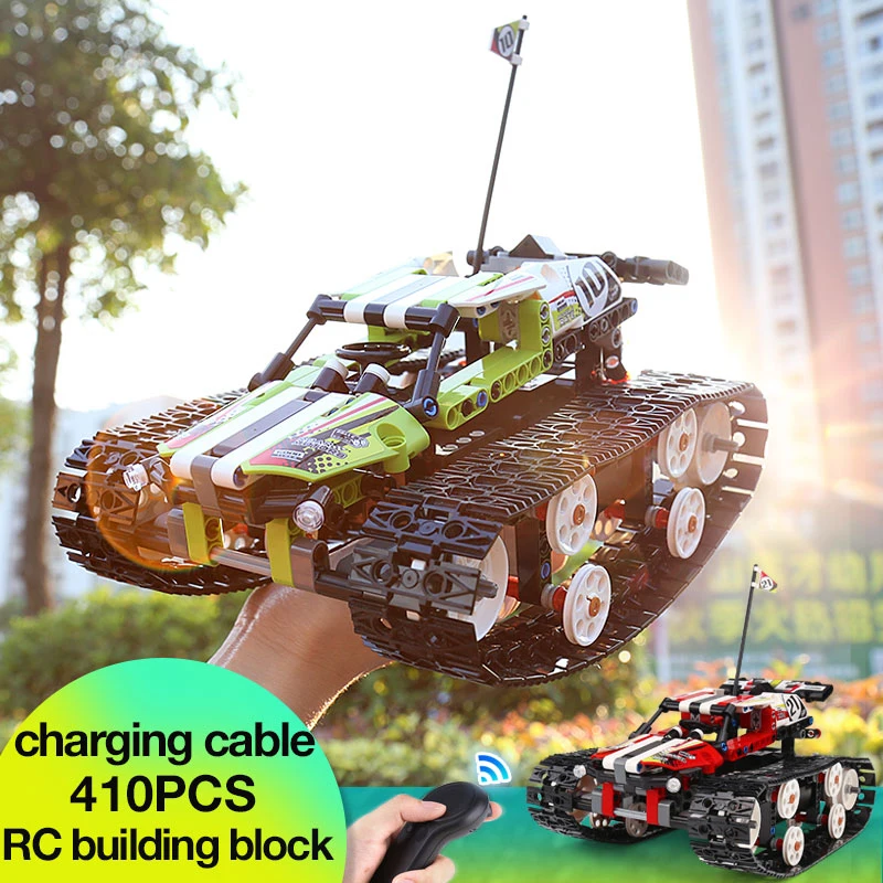 RC تتبع المتسابق سيارة متوافق LGSet تكنيك 42065 20033 اللبنات الطوب التحكم عن بعد سيارة نماذج الصبي Diy لعب