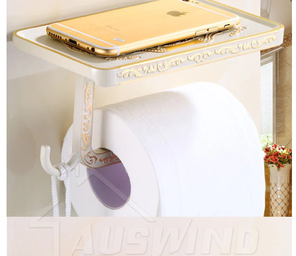 Oruihome античный латунный держатель для туалетной бумаги/полированный держатель для туалетной бумаги, бронзовый держатель для туалетной бумаги, аксессуары для ванной комнаты для мобильного телефона