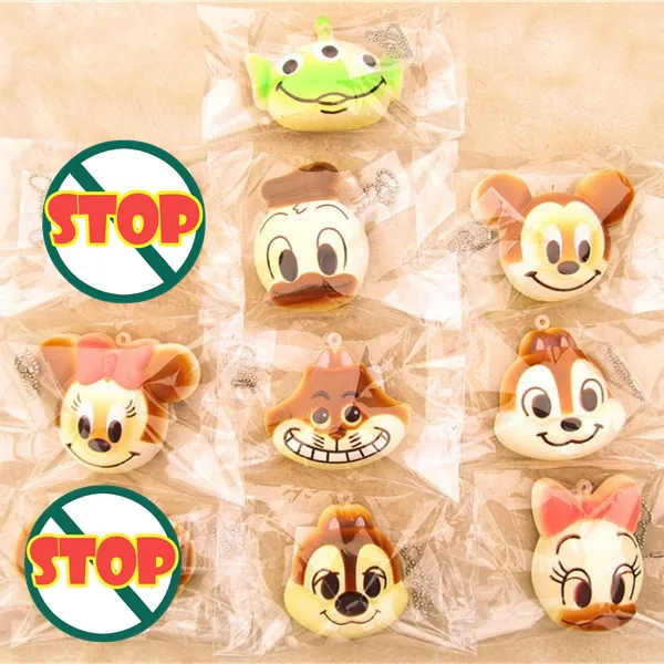 

2nd generation,6CM small Mickey ornaments,ten styles.new squishy mobile phone pendants,collectibles,free shipping