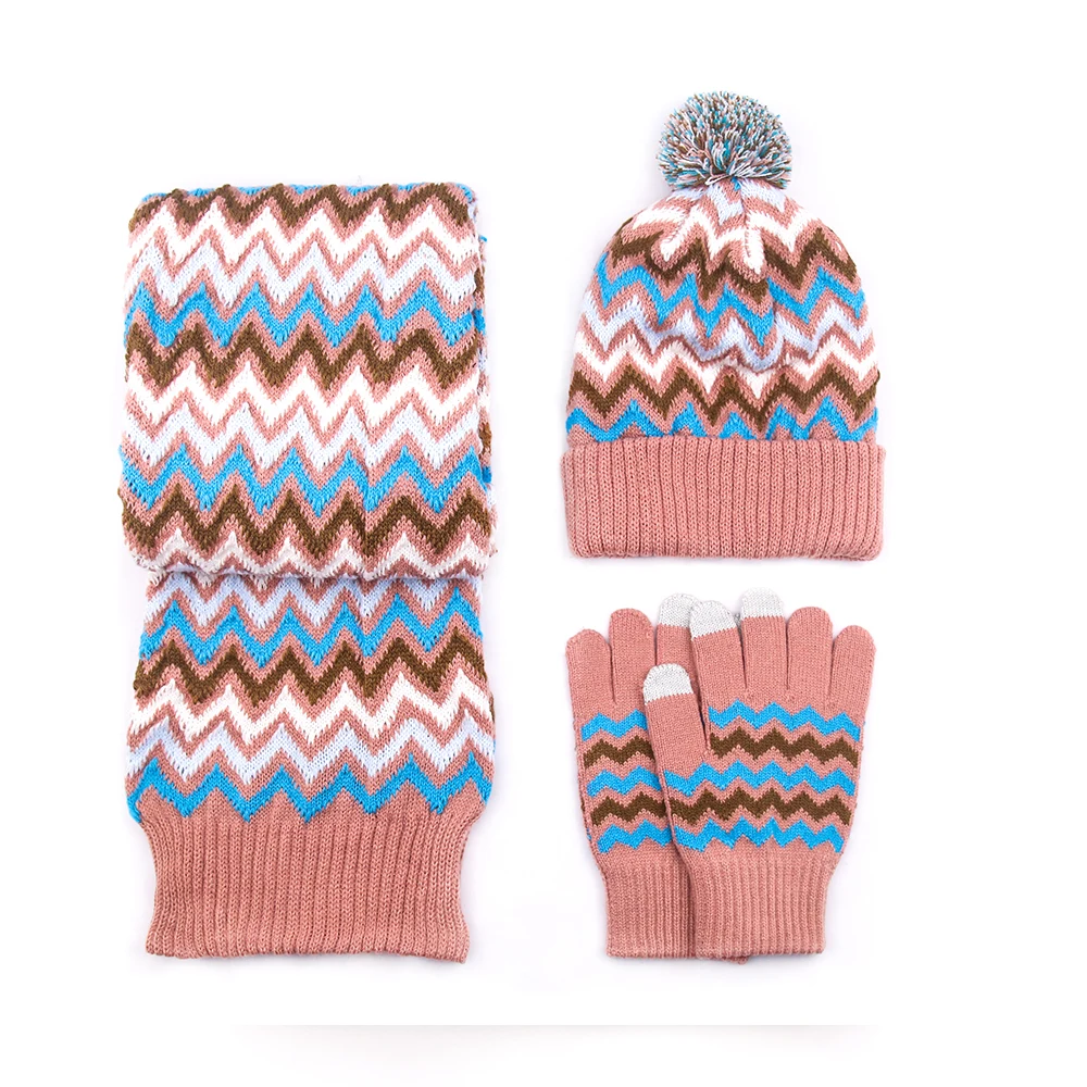 

KB Autumn Winter Women's Hat Caps Knitted Wool Warm Scarf Thick Windproof Balaclava Multi Functional Hat Scarf Set For Women