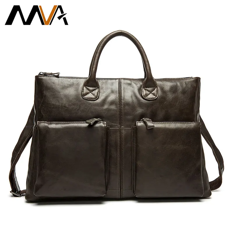 

MVA Messenger Bags Genuine Leather Men's Bag Retro Casual Man Handbag Leather Shoulder Crossbody Bags Men's Briefcase ZZ-64