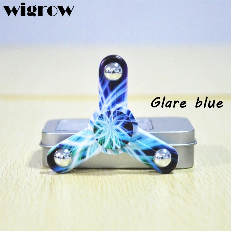 Wigrow Uk Us Flag Camo Starry Fidget Gyro Tri Spinner Edc Hand