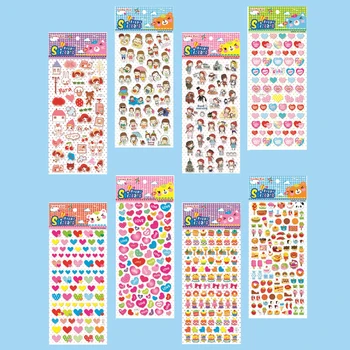

20 Sheets Wholesale Removable PVC 3D Cartoon PVC Bubble Sticker Waterpoof Puffy Bubble Scrapbooking Stickers for Kids Mix Style