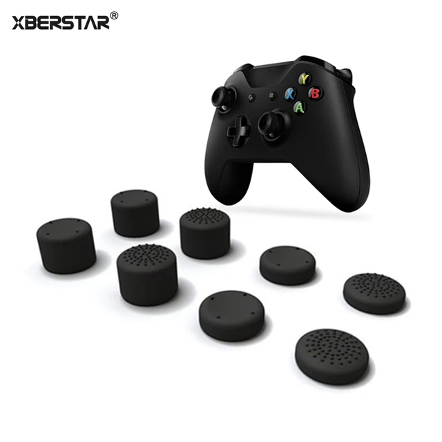 Best Price XBERSTAR 8pcs Silicone Thumb Joystick Grip Cap Cover for XBOX ONE X Controller Case SleeveGaming Accessories