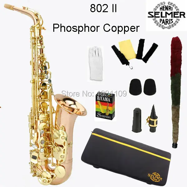 

Free shipping EMS France Selmer Alto Saxophone 802II Professional E Phosphor Copper Sax mouthpiece With Case and Accessories
