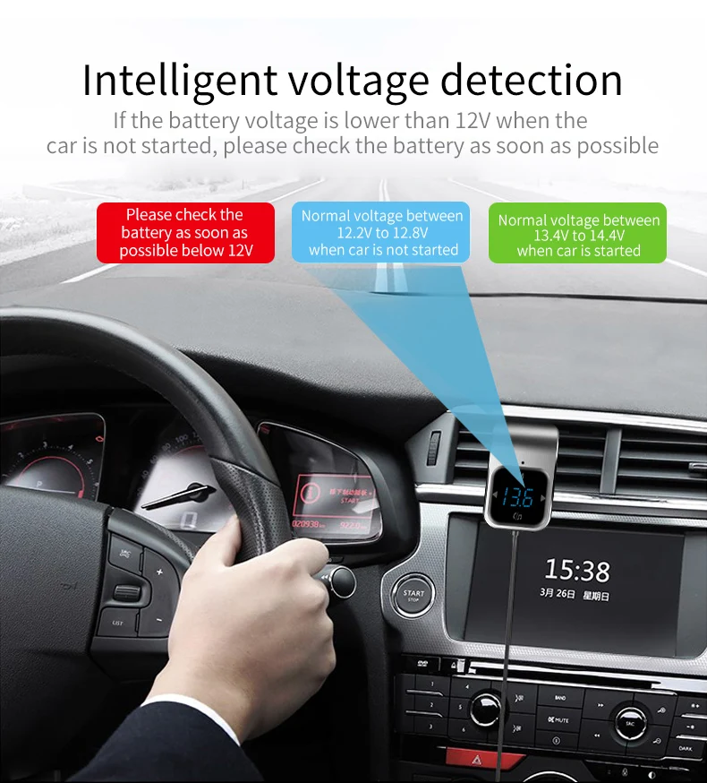 Fm-передатчик Bluetooth автомобильный беспроводной радио адаптер AUX MP3 плеер fm-модулятор с громкой связи двойной USB быстрое зарядное устройство