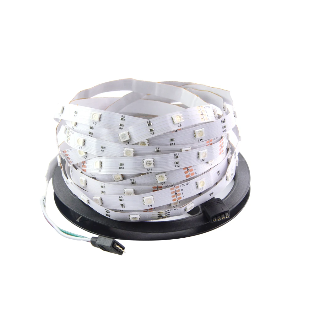 2 Foxanon-RGB-Led-Strip-5050-5M-150LEDs-DC12V-30LED-M-Flexible-Tiras-Light-Ribbon-Lamps-With