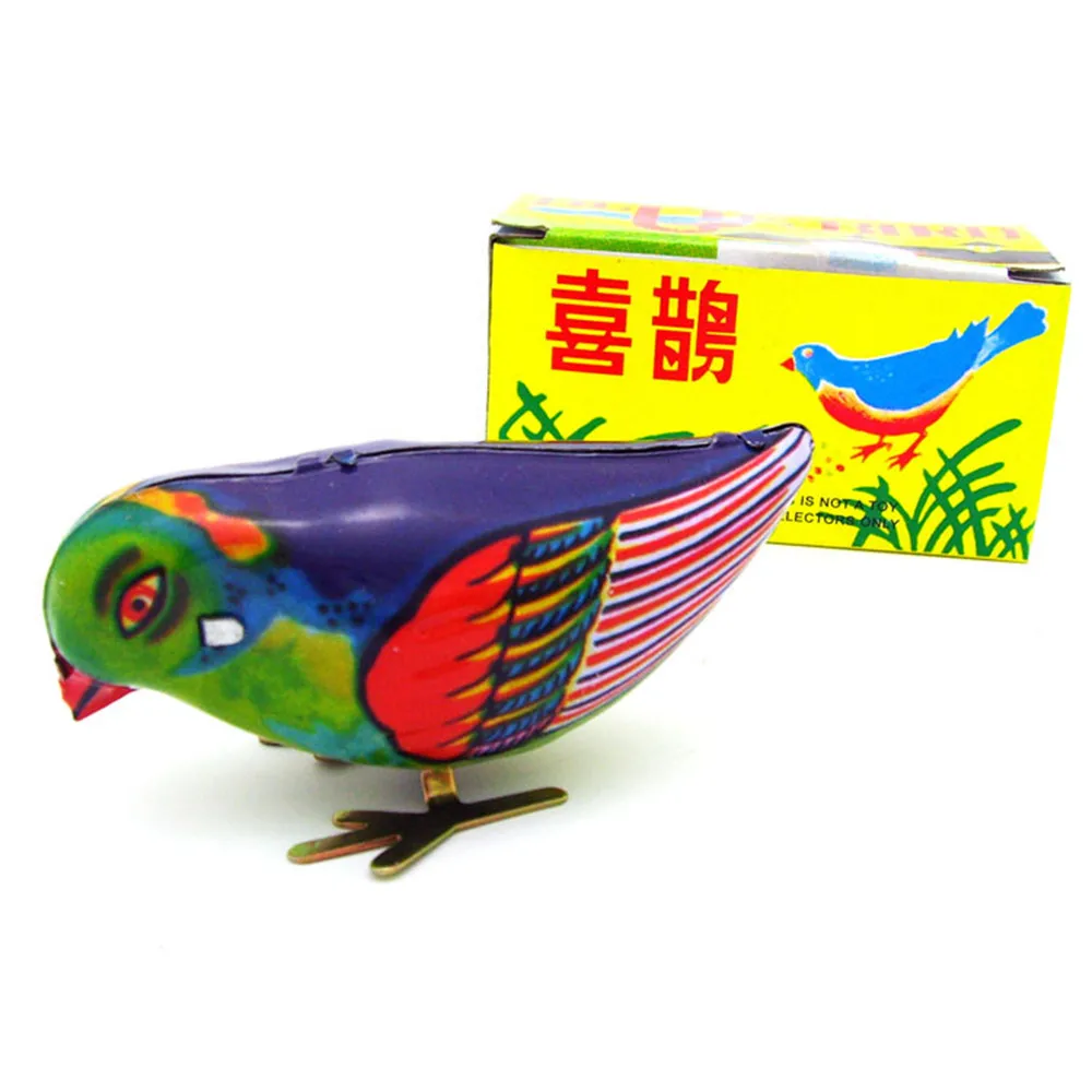 

Vintage Clockwork Wind Up Magpie bird toys Photography Children Kids Adult Bird Tin Toys Classic Toy Christmas Gift