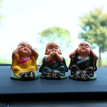 Автомобиль в трех мультфильмах аксессуары маленький монах креативные фигурки из смолы настольные украшения милые куклы аксессуары