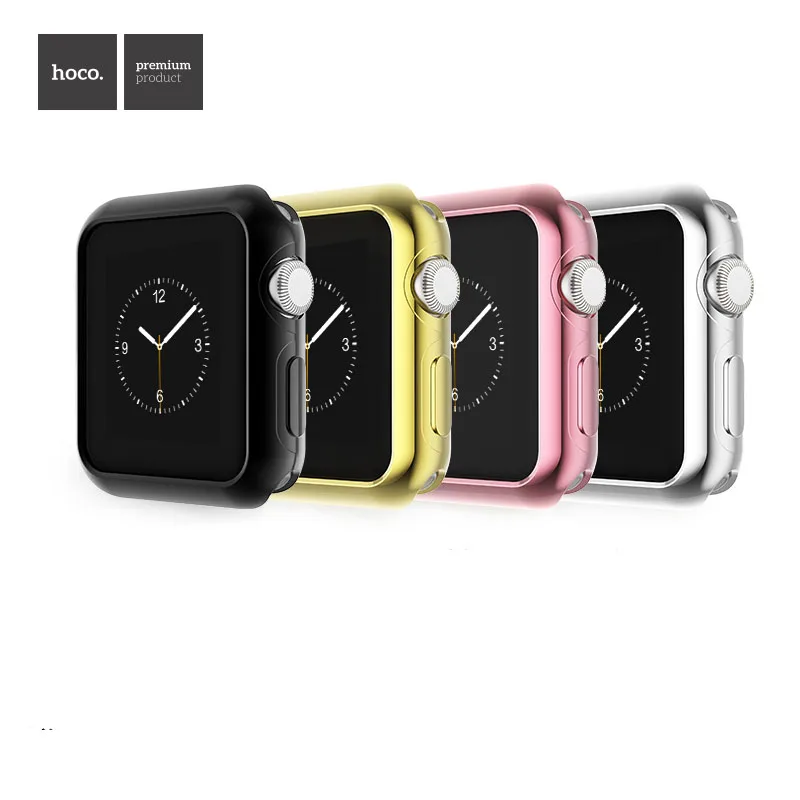 Мягкий силиконовый чехол HOCO с позолоченным покрытием для Apple Watch серии 2 iWatch 3