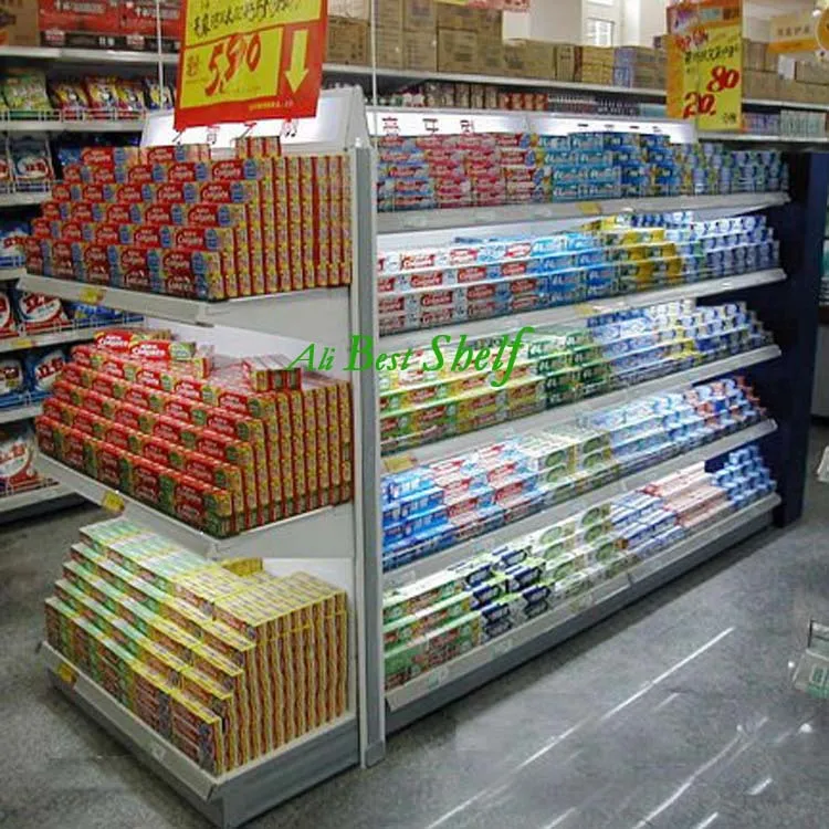 cheap wholesale shelf manufacturedouble side supermarket gondola
