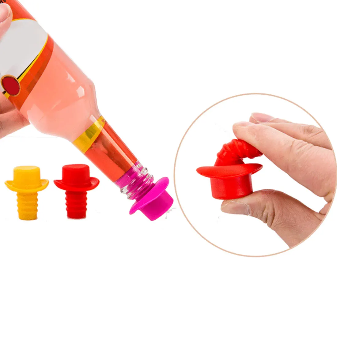 New Kitchen Bar Tools Silicone Wine Bottle Stoppers Keep Vacuum Sealed