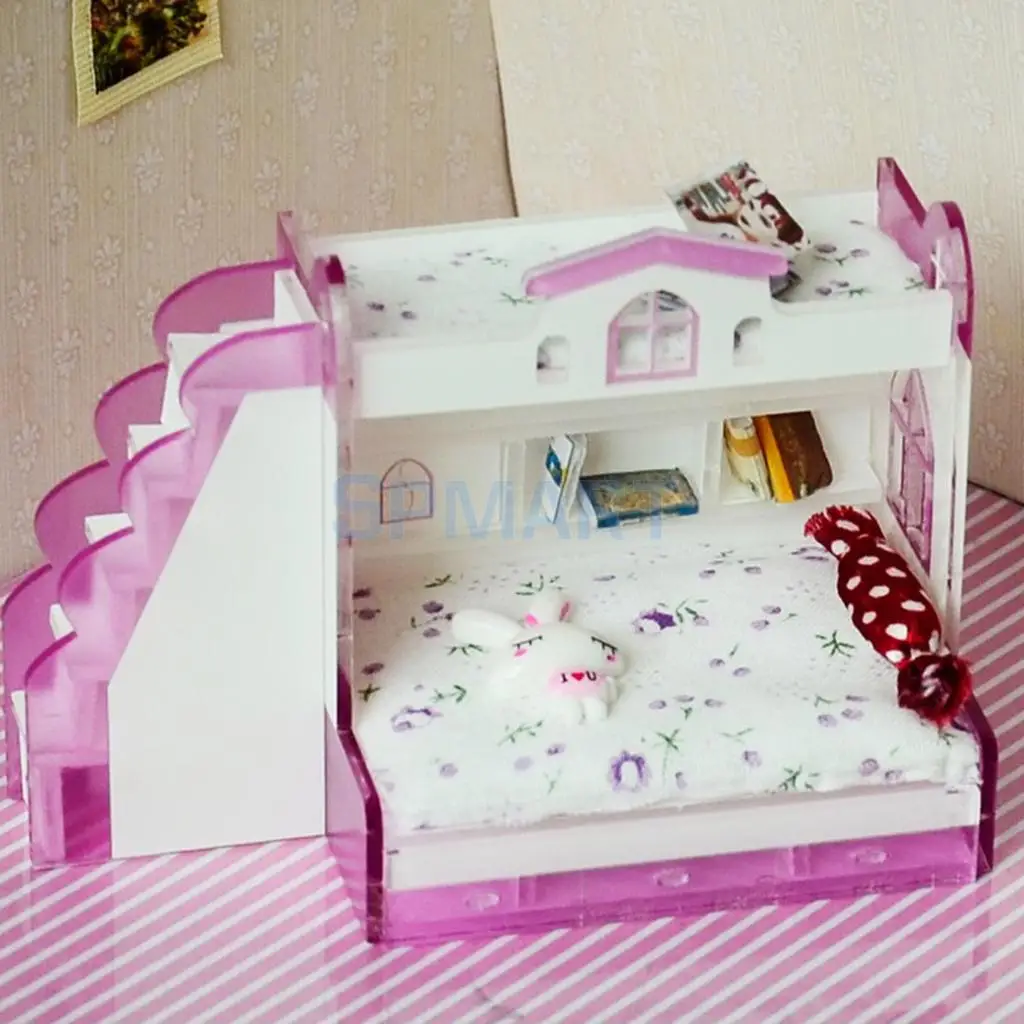 Bunk bed for 12 inch 16 scale doll like barbie dollhouse bedroom
