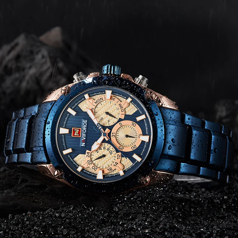 NAVIFORCE Top Luxury Brand Watches Men Fashion Sport Quartz 24 Hours Date Watch Man Military Waterp
