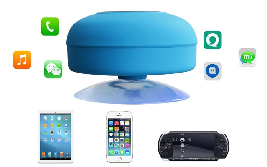 Hot Portable Subwoofer Waterproof Shower Speaker Wireless Bluetooth Handsfree Receive Call Music Suction Mic For iPhone Samsung (5)