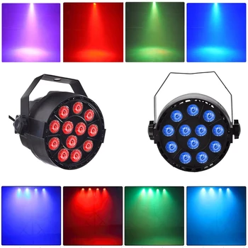 

AC90-240V 18W 12 * 3 in 1 RGB LED Stage Par Light Lighting Fixture DMX512/ Sound Activated/ Auto-run Home Party DJ Show Pub Club