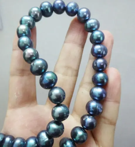 

HUGE 18"12-13MM NATURAL SOUTH SEA GENUINE BLACK BLUE BAROQUE PEARL NECKLACE 008^^^@^Noble style Natural Fine jewe SHIPPING (C030