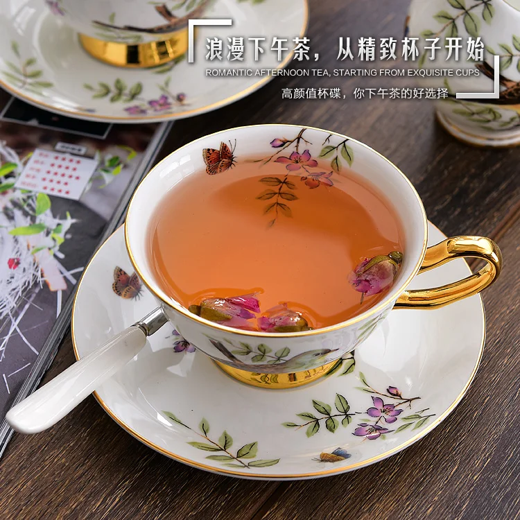Европейская красивая мода костяного фарфора кофейная чашка и блюдце набор белая фарфоровая чашка креативная керамическая чайная чашка