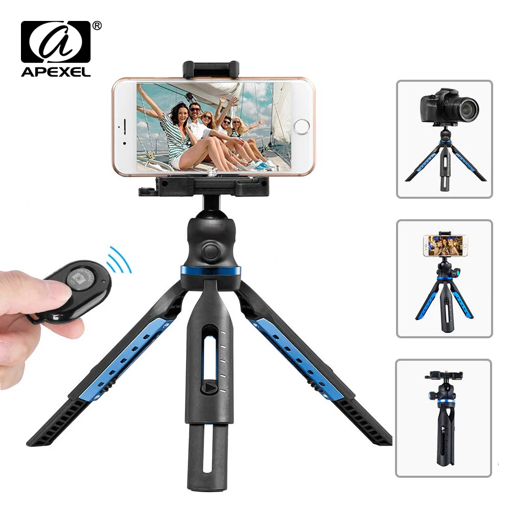 

APEXEL 2 in 1 Phone Holder Mount Tripod DSLR Camera Phone Extendable Tripod For Gopro xiaomi iPhone Smartphone