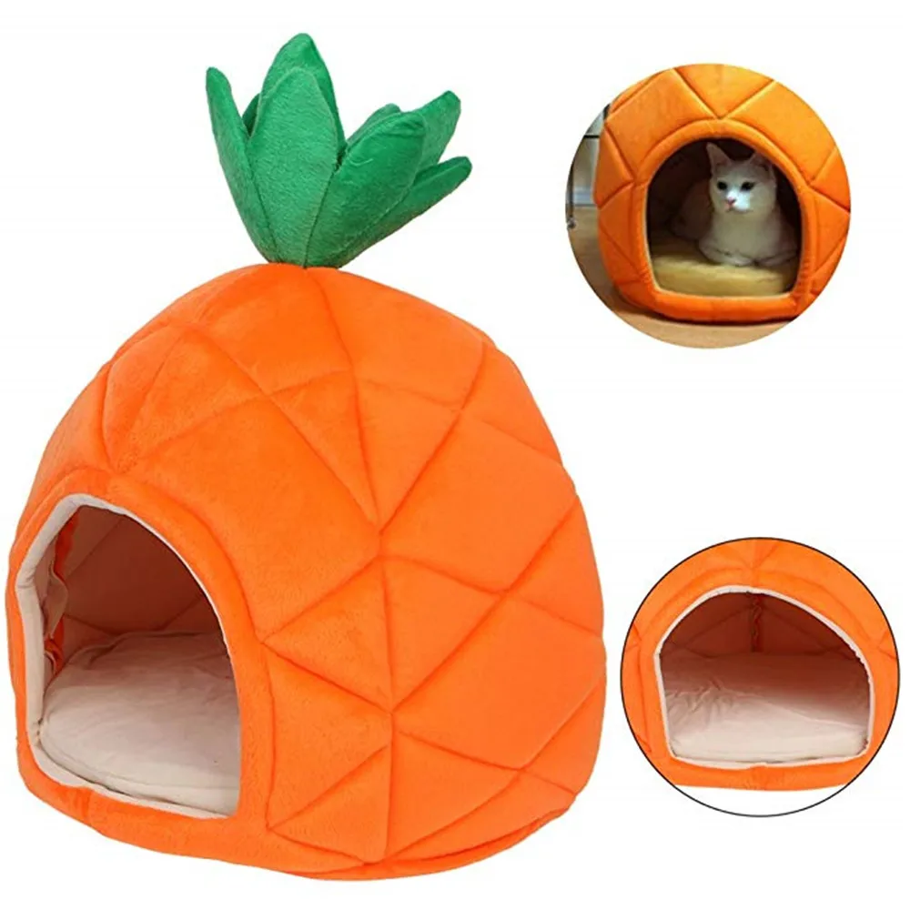 

Pet House Winter Warm Cotton Small Animal Pet House Winter Pineapple Pet Bed House Lovely Pineapple Pets Dogs Kennel K401