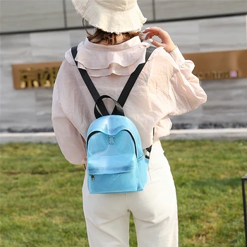 

Casual Women's Ladies Fashion PVC Transparent Mini Bags Summer Jelly Backpack