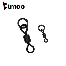 Bimoo 10 шт. антибликовое матовое черное покрытие для ловли карпа, поворотная подвижная оснастка с кольцом, защелкивающийся разъем, аксессуары для ловли карпа