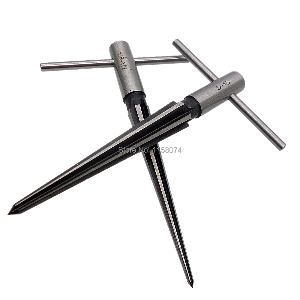 6 Fluted T Handle Tapered Reamer 1/8" To 1/2" & 5 To 16mm 110 Metric