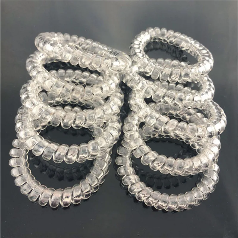 

5Pcs Fashion Women Girls Crystal Elastic Rubber Hairband Phone Wire Hair Tie Rope Ponytail Holder Hair Accessories