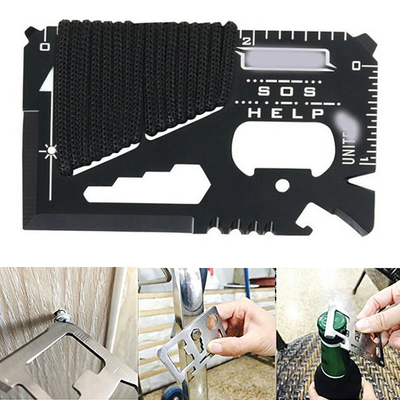 

15 in 1 Multifunction Camping Military Portable Gadget Pocket Card Wallet Knives Outdoor Hunting Survival Credit Knife Multi too